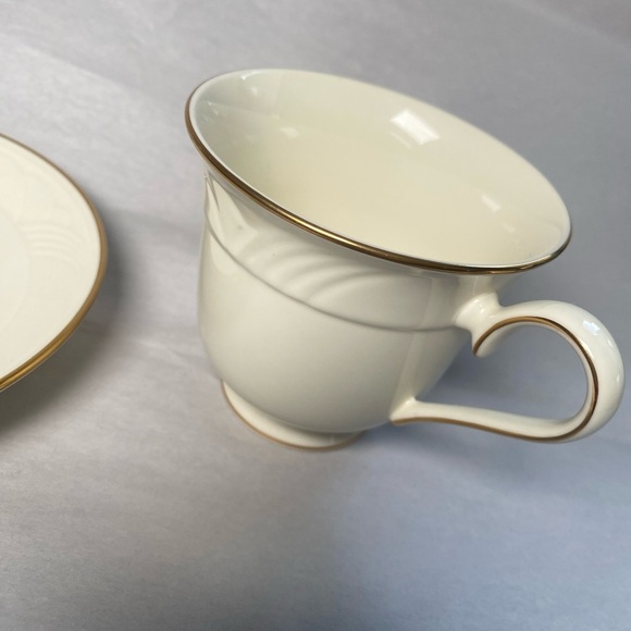 Single Replacement Lenox SAND DUNE Gold Tea Cup & Saucer Brand New - Picture 6 of 9